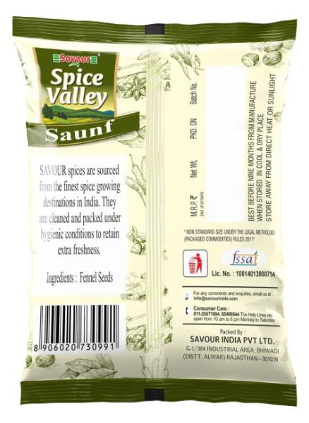 Savour Spice Valley Fennel Seeds